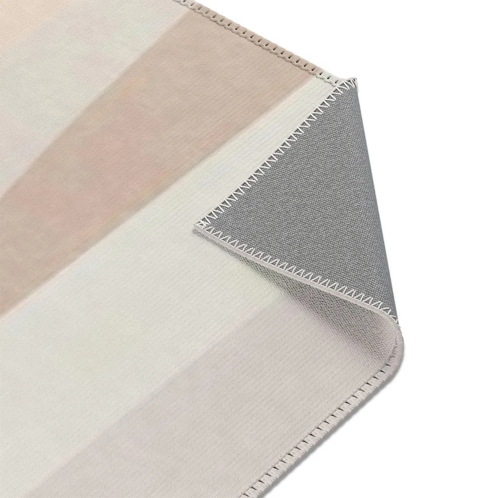 Abstract Boho Area Rug | Beige Sand Pink Hills