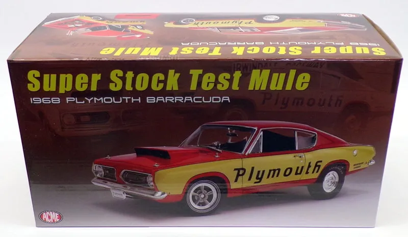 ACME 1/18 Scale A1806114 - 1968 Plymouth Barracuda - Super Stock Test Mule