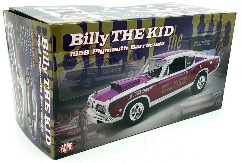 Acme 1/18 Scale A1806125 - 1968 Plymouth Barracuda Billy The Kid - Purple