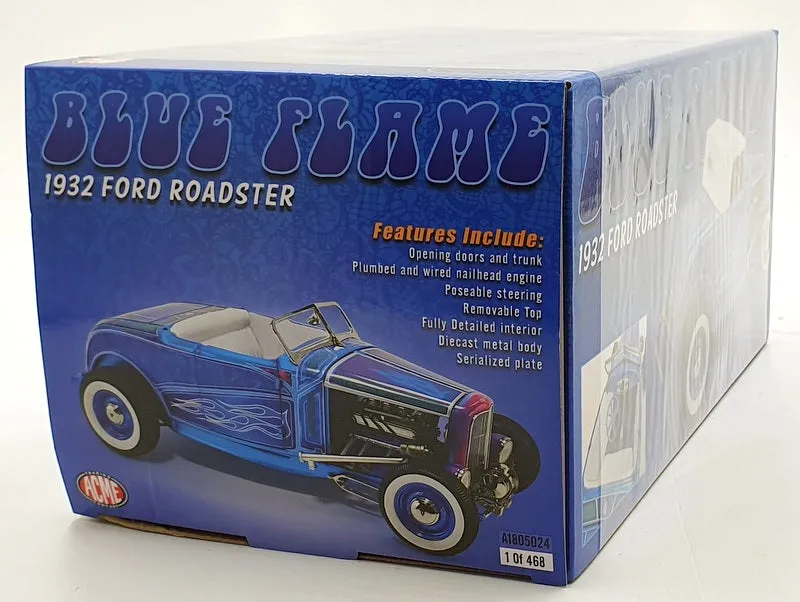 Acme 1/18 Scale Diecast A1805024 - 1932 Blue Flame Ford Roadster