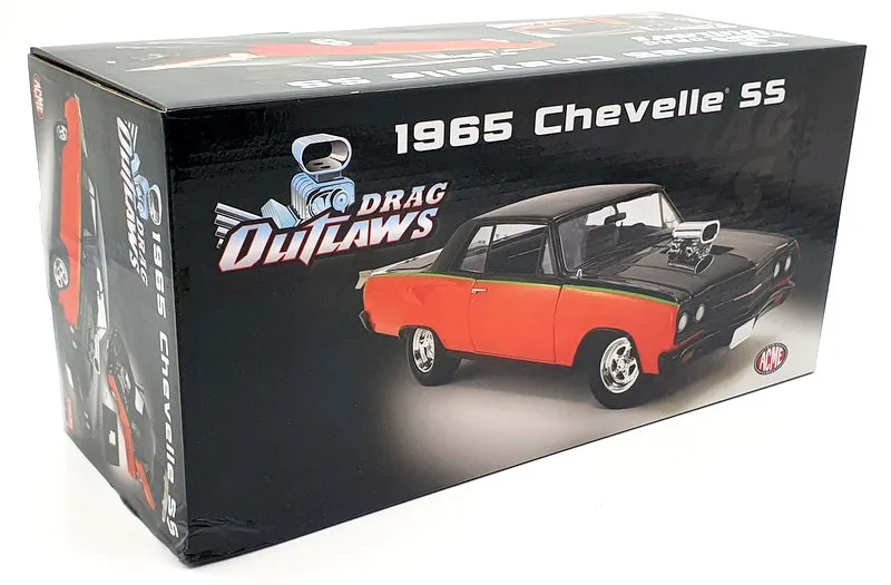 Acme 1/18 Scale Diecast A1805309 - 1965 Chevrolet Chevelle SS - Black/Orange