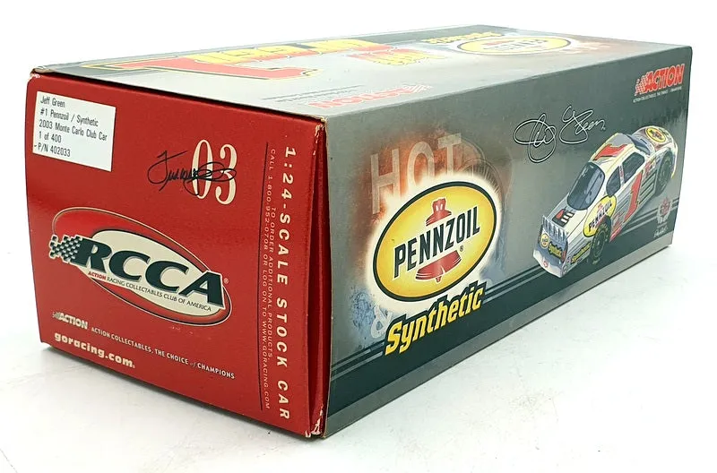 Action 1/24 Scale 402033 - 2003 Chevrolet Monte Carlo Pennzoil NASCAR #1