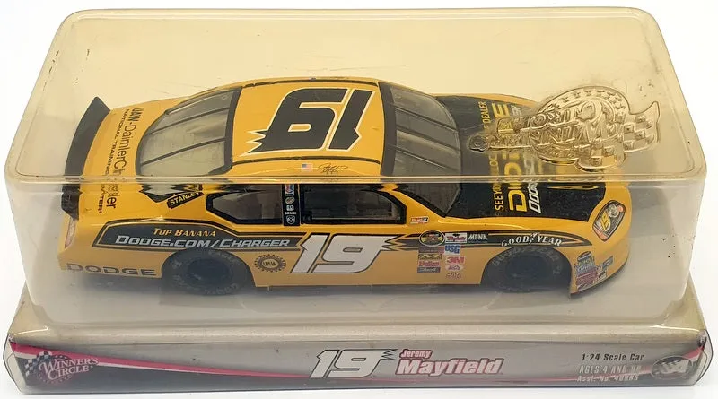 Action1/24 Scale 40731 - Stock Car Dodge #19 Jermey Mayfield Nascar - Yellow