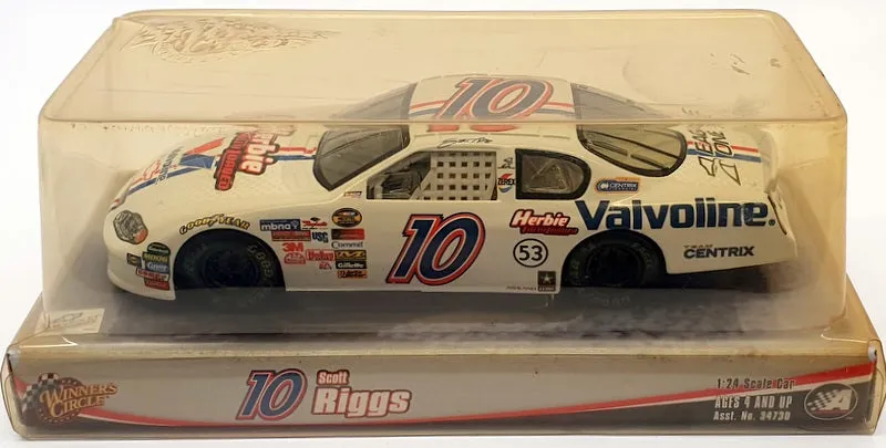 Action1/24 Scale 40758 - Stock Car Chevy #10 Scott Riggs Nascar - White