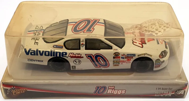 Action1/24 Scale 40758 - Stock Car Chevy #10 Scott Riggs Nascar - White