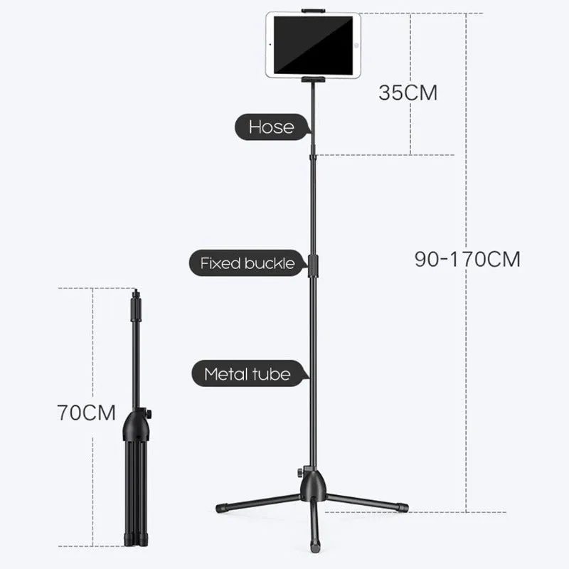 Adjustable Tripod Tablets Floor Stand