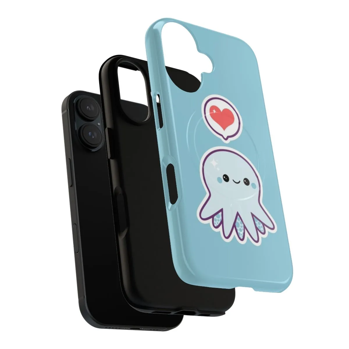 Adorable Blue Octopus Magnetic Tough Phone Cases