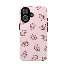 Adorable Pig-Themed Magnetic Tough Phone Cases