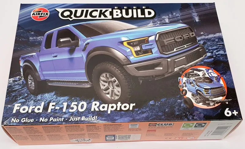 Airfix 21cm Long Model Pickup J6037 - Ford F150 Raptor Quick Build Kit