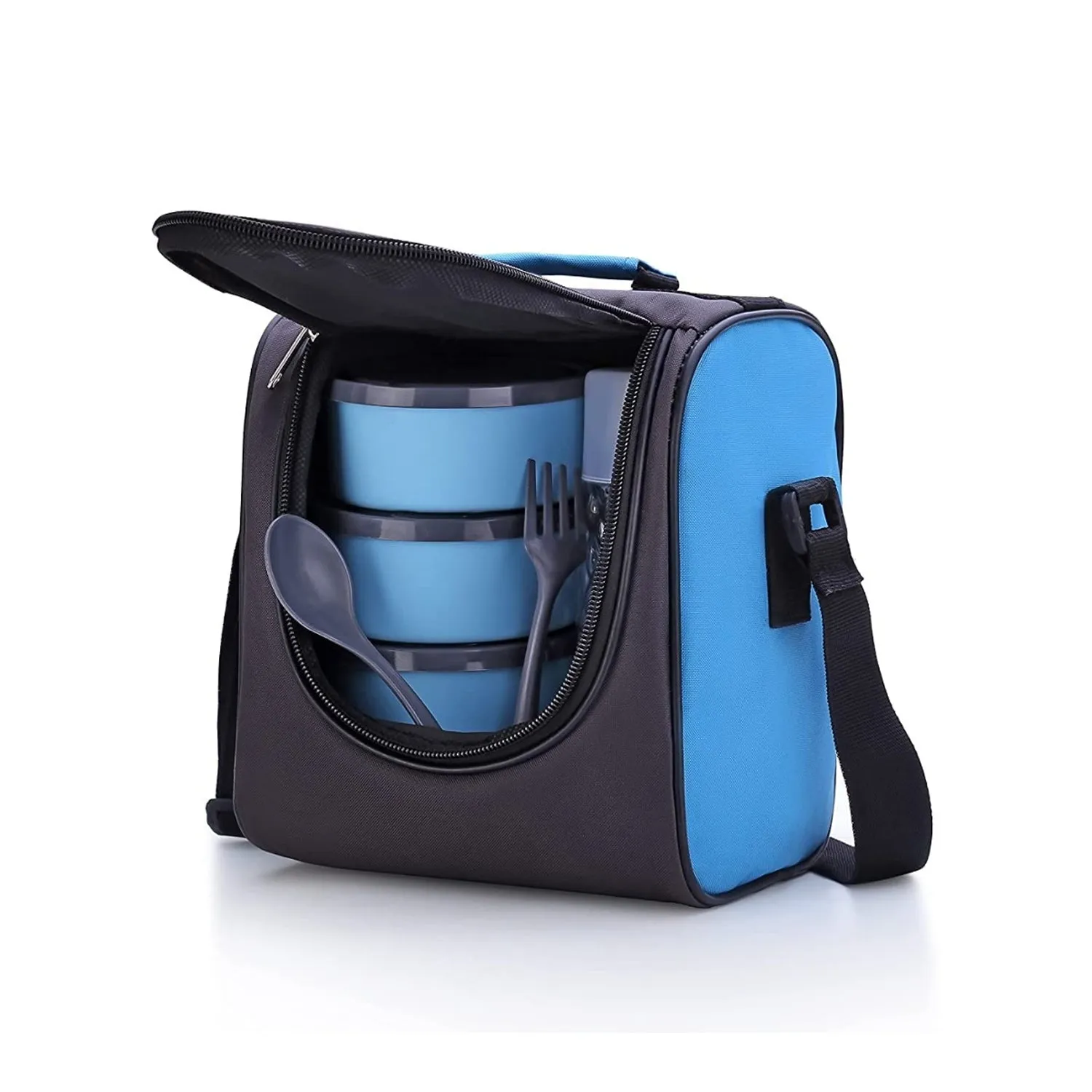 All in One Lunch Box With Fabric Bag For Office & School Use