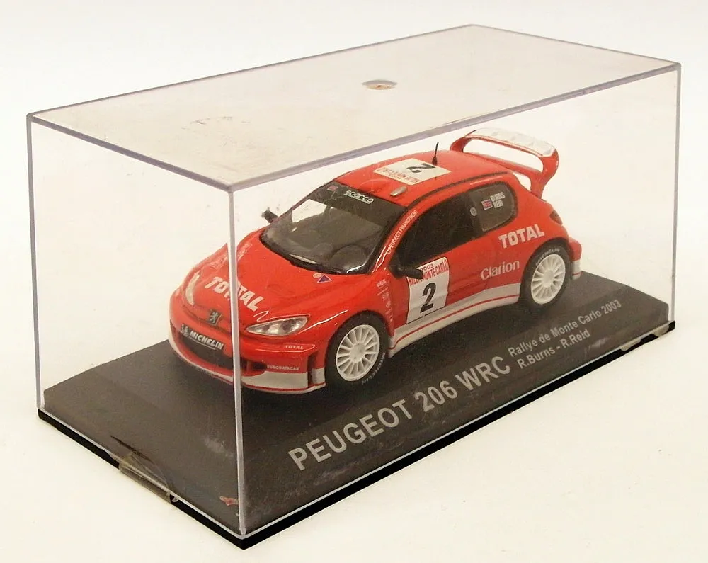 Altaya 1/43 Scale AL01419B - Peugeot 206 WRC - Monte Carlo Rally 2003