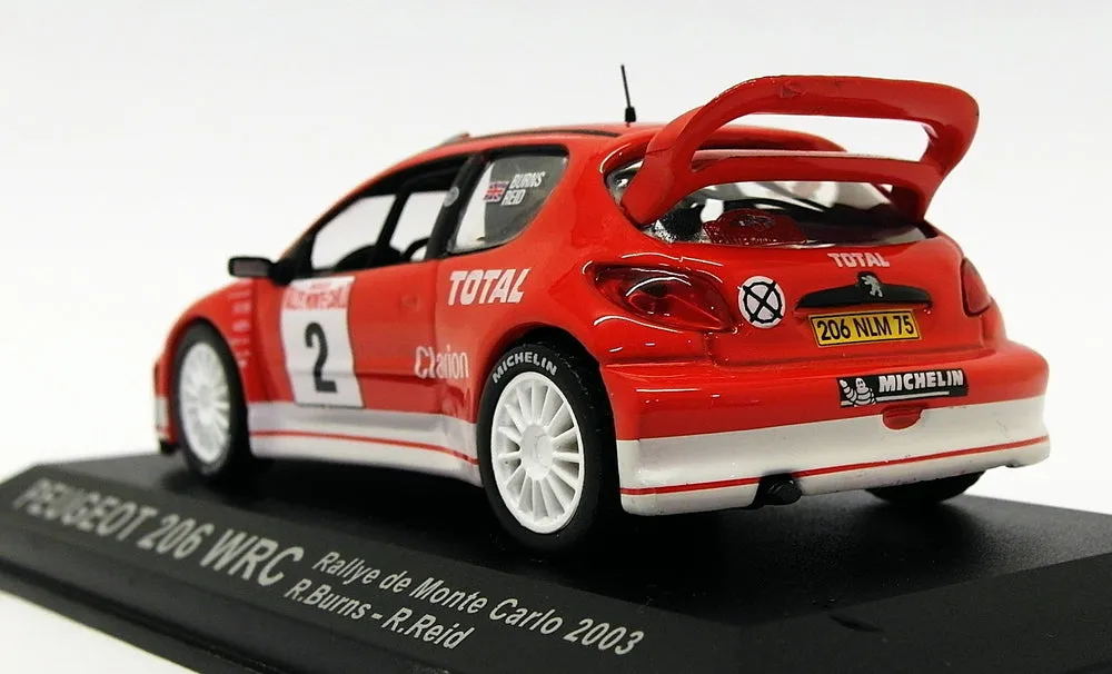 Altaya 1/43 Scale AL01419B - Peugeot 206 WRC - Monte Carlo Rally 2003