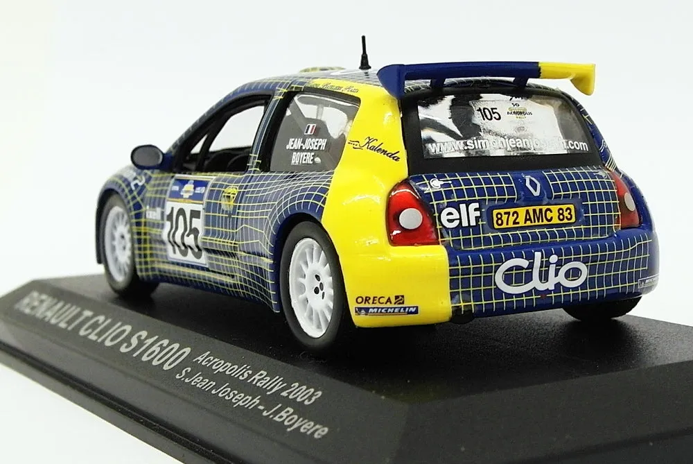 Altaya 1/43 Scale AL31319D - Renault Clio S1600  - Acropolis Rally 2003