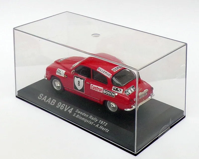 Altaya 1/43 Scale AS96R - Saab 96V4 Sweden Rally 1972 - #96 Blomqvist/Hertz