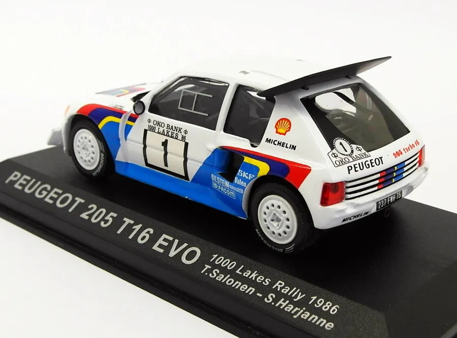 Altaya 1/43 Scale AT021 - Peugeot 205 T16 EVO - 1000 Lakes Rally 1986