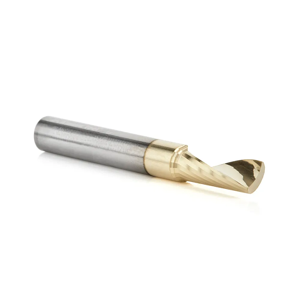 Amana - A51402-Z Solid Carbide CNC Spiral 'O' Flute, Aluminum Cutting 1/4 Dia x 5/8 x 1/4 Shank Up-Cut ZrN Coated Router Bit