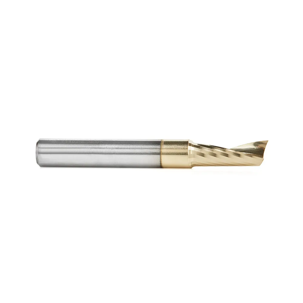 Amana - A51402-Z Solid Carbide CNC Spiral 'O' Flute, Aluminum Cutting 1/4 Dia x 5/8 x 1/4 Shank Up-Cut ZrN Coated Router Bit