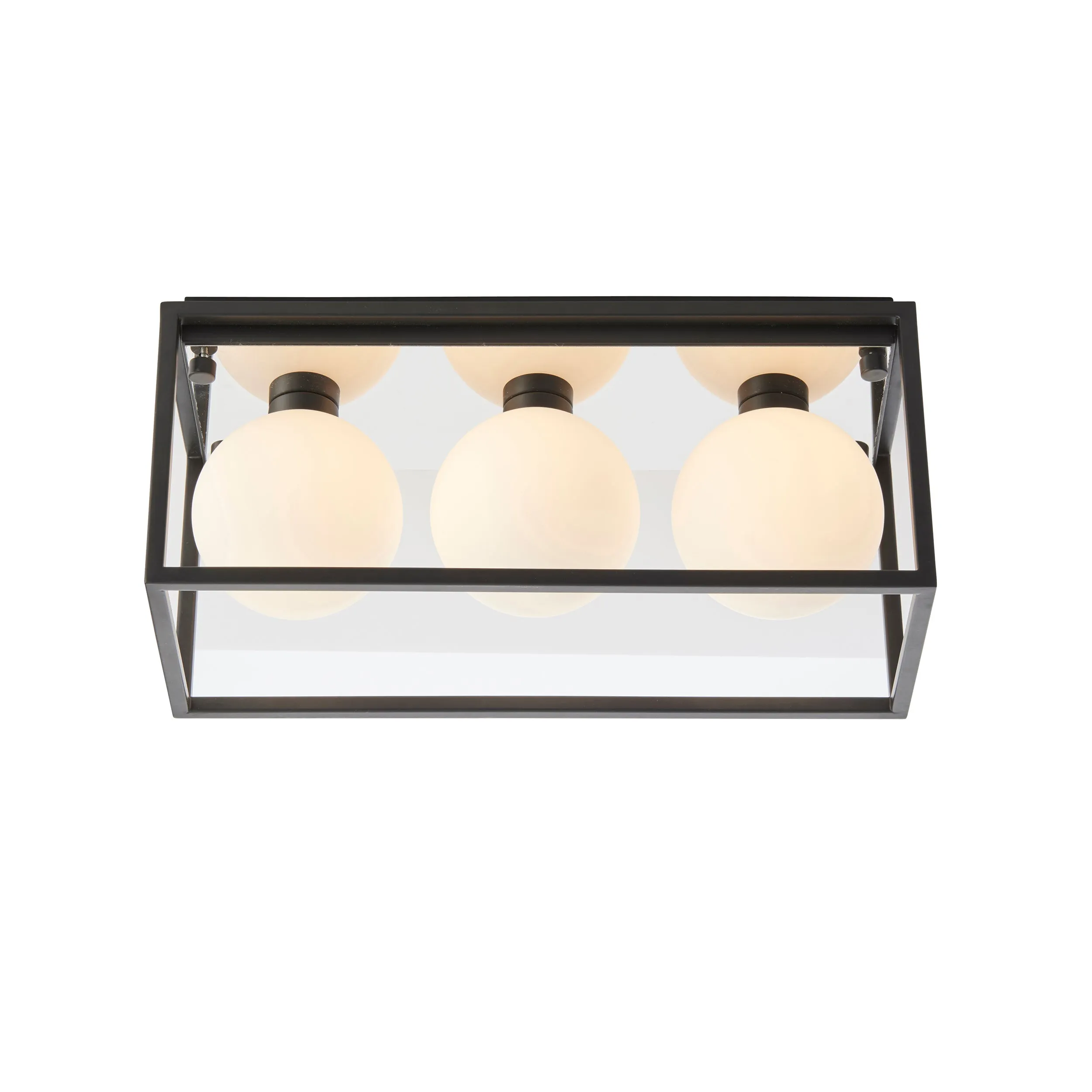 Amos Triton 3 Bathroom Ceiling Light Matt Black