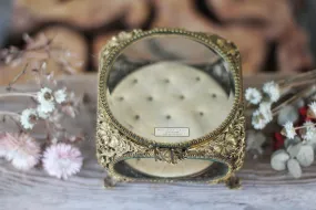 Antique Floral Jewelry Box