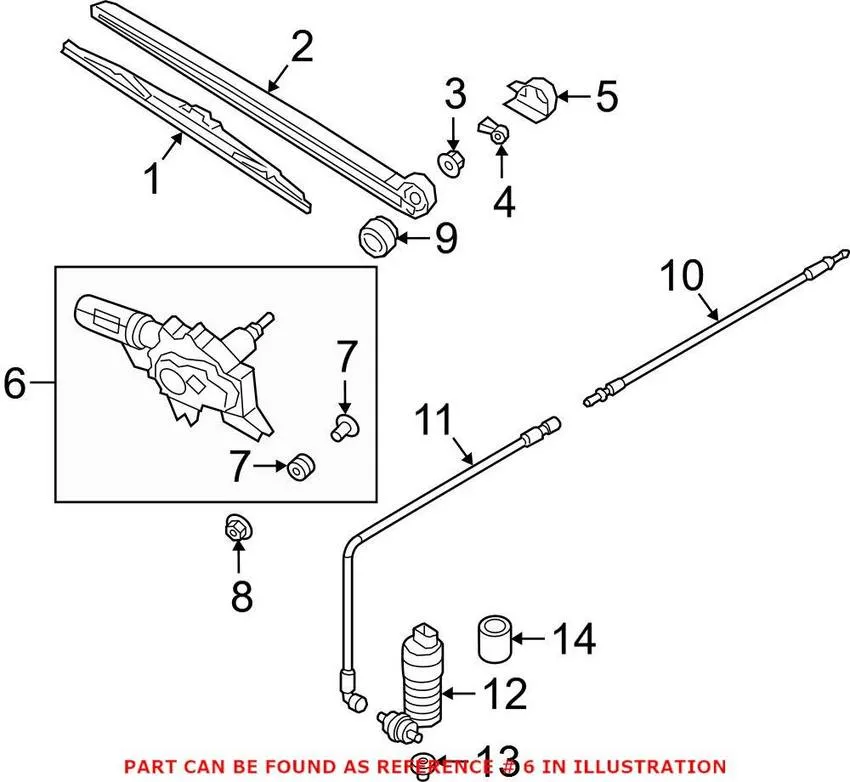 Audi Back Glass Wiper Motor