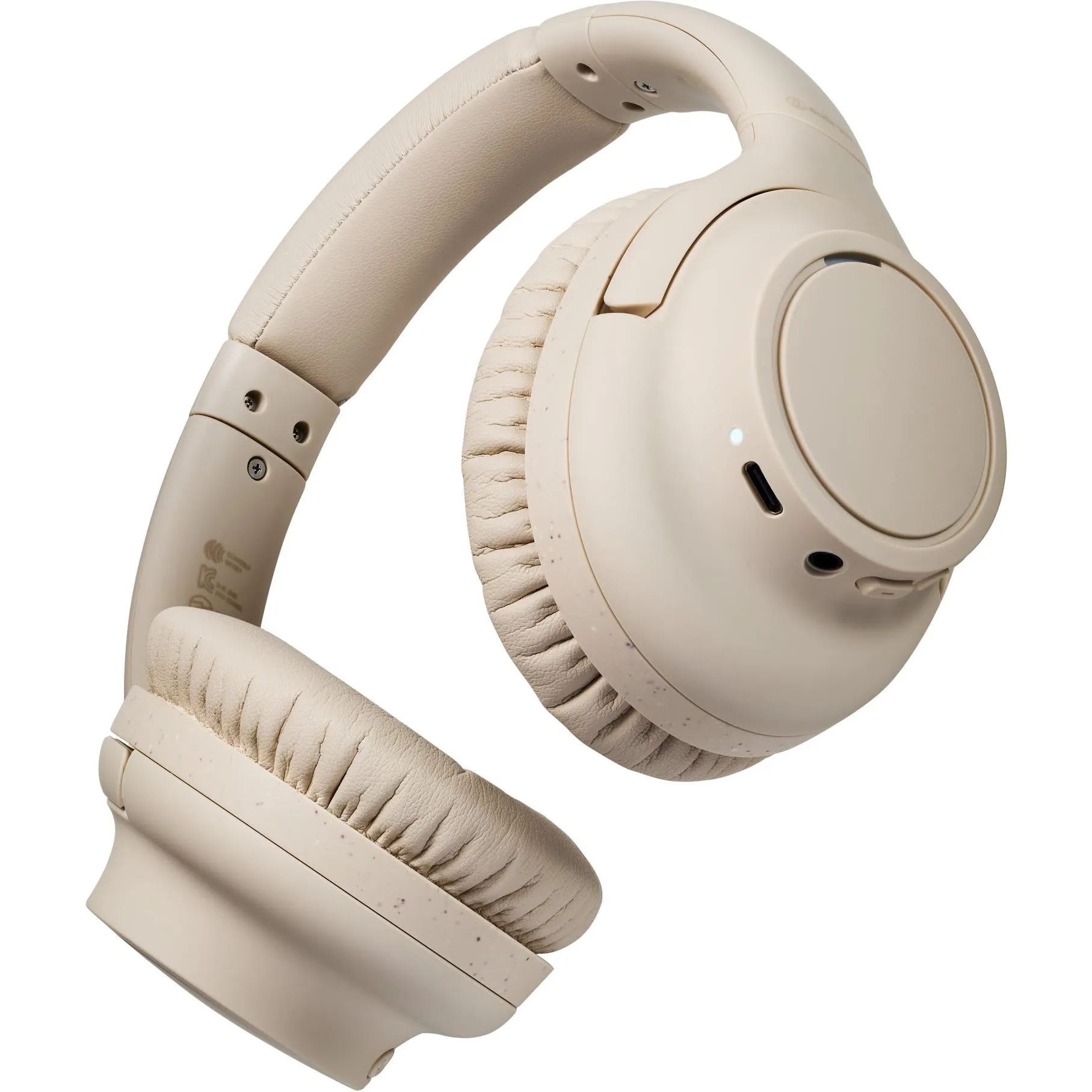 Audio Technica ATH-S300BT Wireless Noise-Cancelling Over-Ear Headphones (Beige)