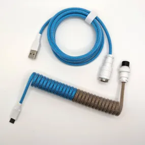 Ausmodshop Coiled Keyboard Cable - Dune