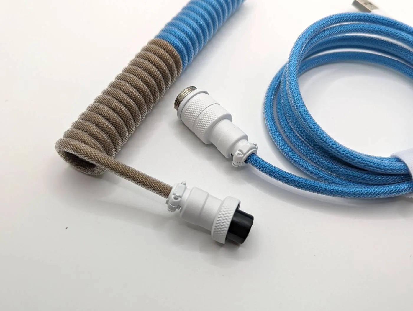 Ausmodshop Coiled Keyboard Cable - Dune