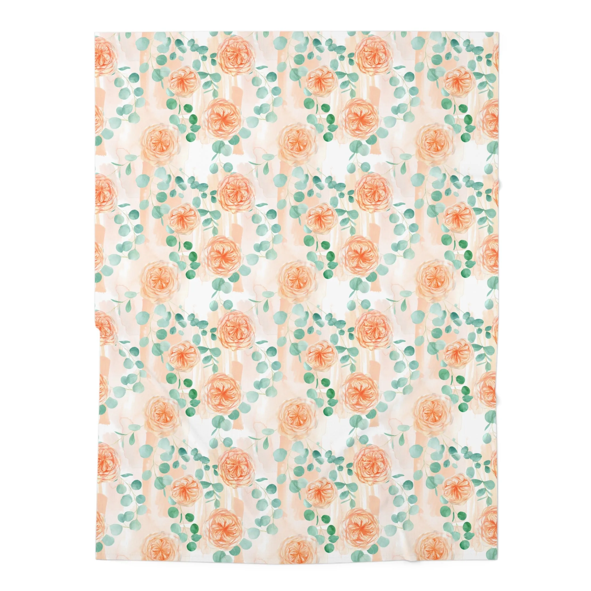 Baby Swaddle Blanket, Australian Rose Floral and Eucalyptus, Baby Swaddle, Baby Shower gift