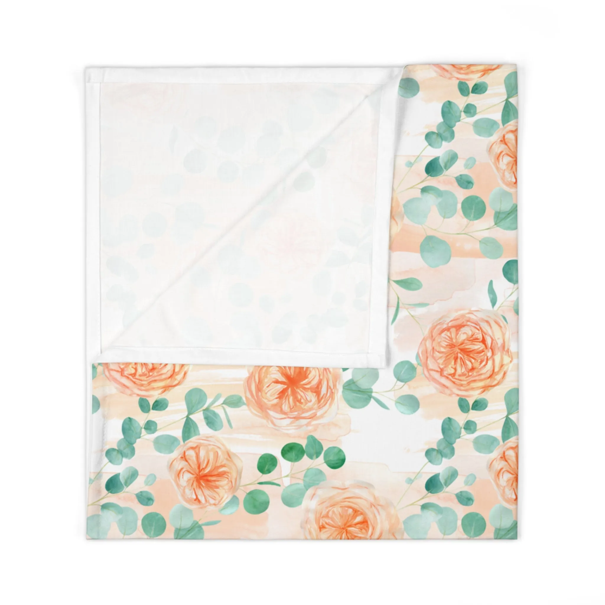 Baby Swaddle Blanket, Australian Rose Floral and Eucalyptus, Baby Swaddle, Baby Shower gift