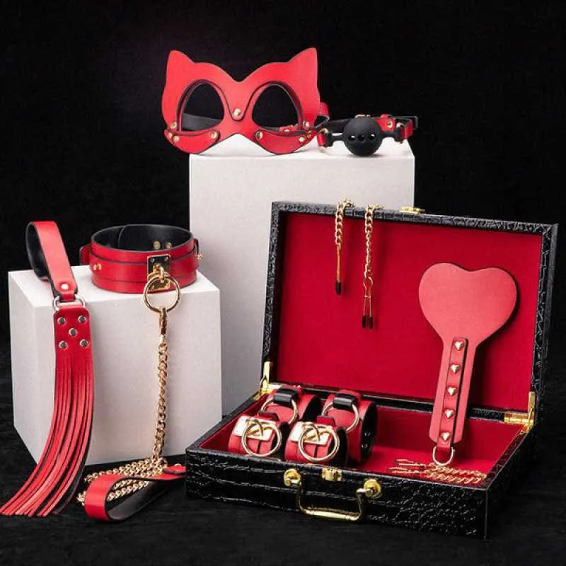 Bdsm Training Handcuffs and Leather Accessories in Stunning Gift Box