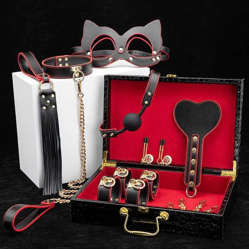 Bdsm Training Handcuffs and Leather Accessories in Stunning Gift Box