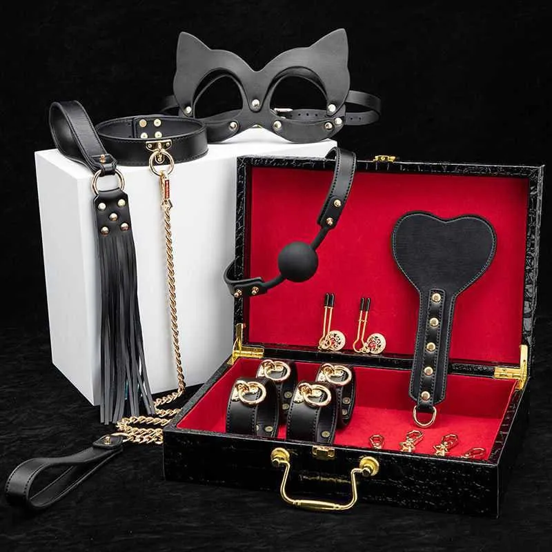 Bdsm Training Handcuffs and Leather Accessories in Stunning Gift Box