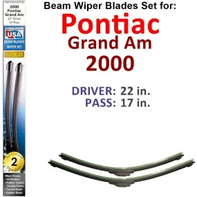 Beam Wiper Blades for 2000 Pontiac Grand Am (Set of 2)