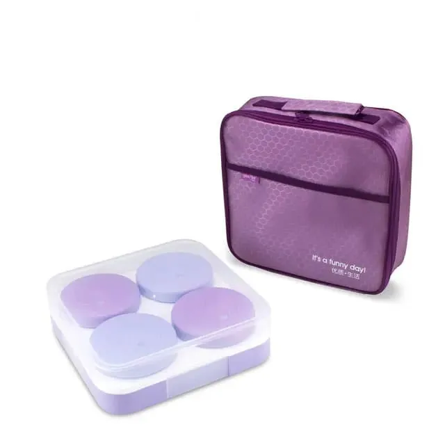 Bento Blast 4 Compartment Stainless Steel Bento Lunch Box with Bag