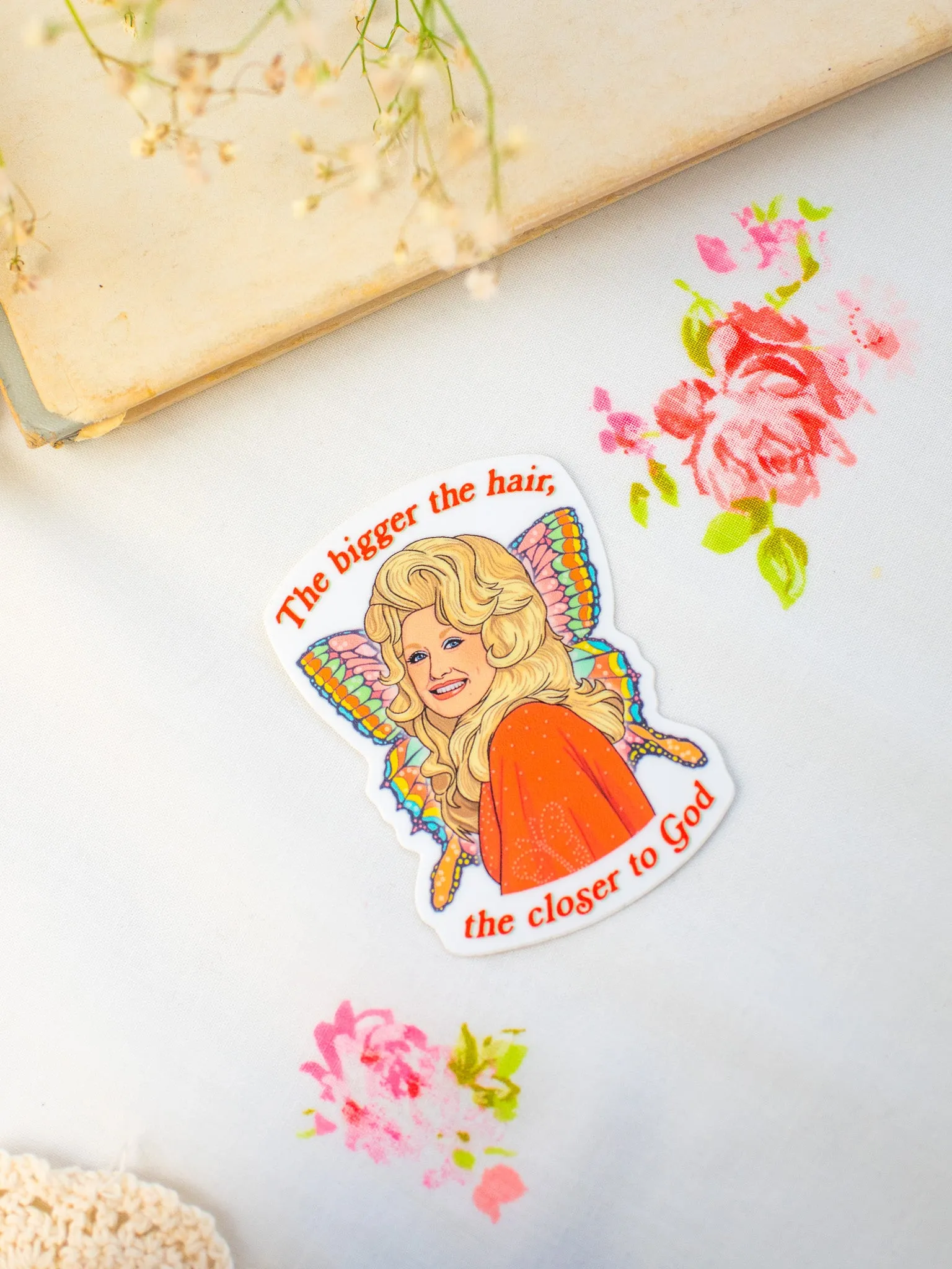 Bigger the Hair Closer to God Sticker