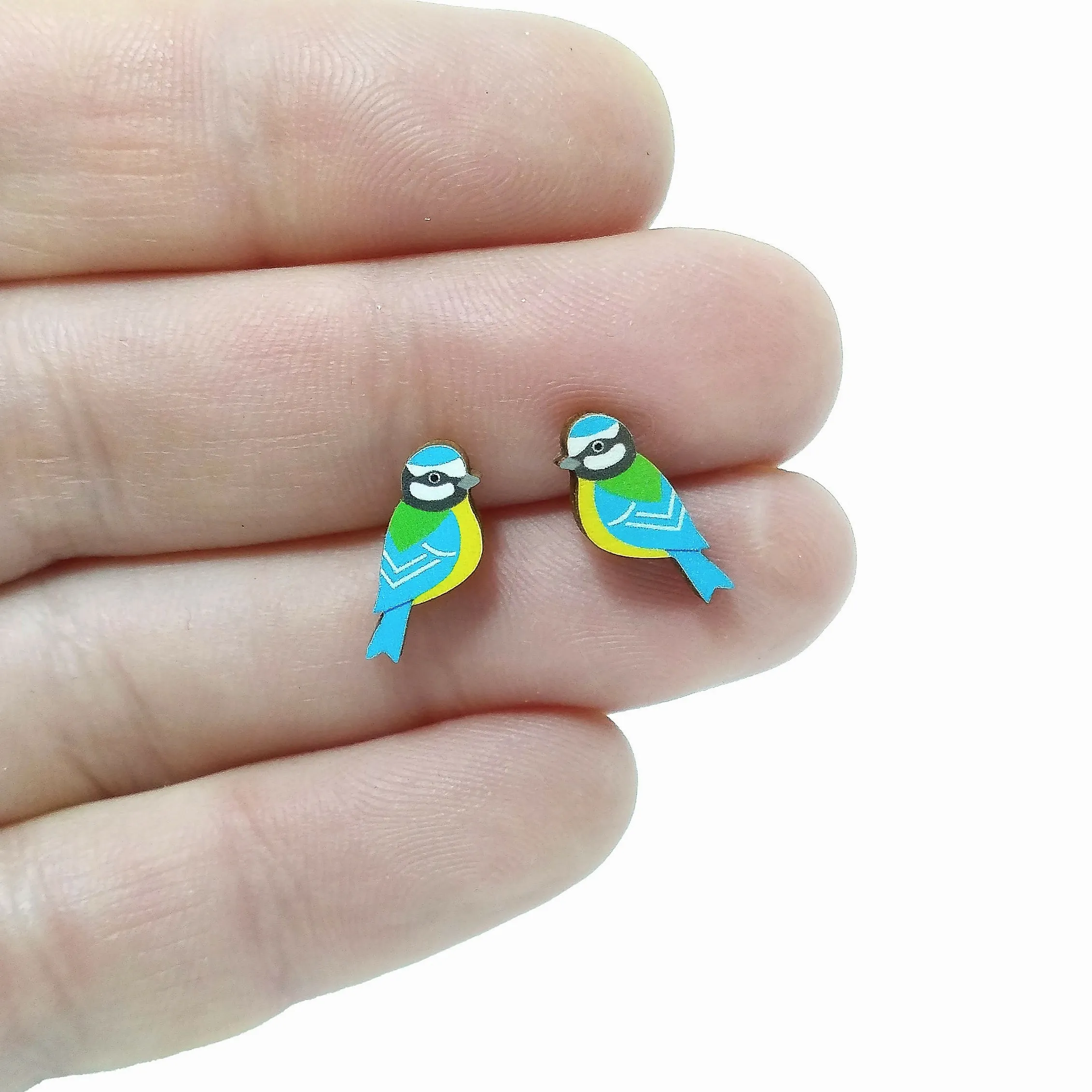 Blue Tit Earrings