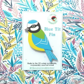 Blue Tit Pin Badge