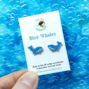 Blue Whale Earrings