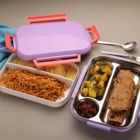 Break Time Lunch Box Steel Plate Multi Compartment Lunch Box Carry To All Type lunch In Lunch Box & Premium Quality Lunch Box ideal For Office , School Kids & Travelling Ideal