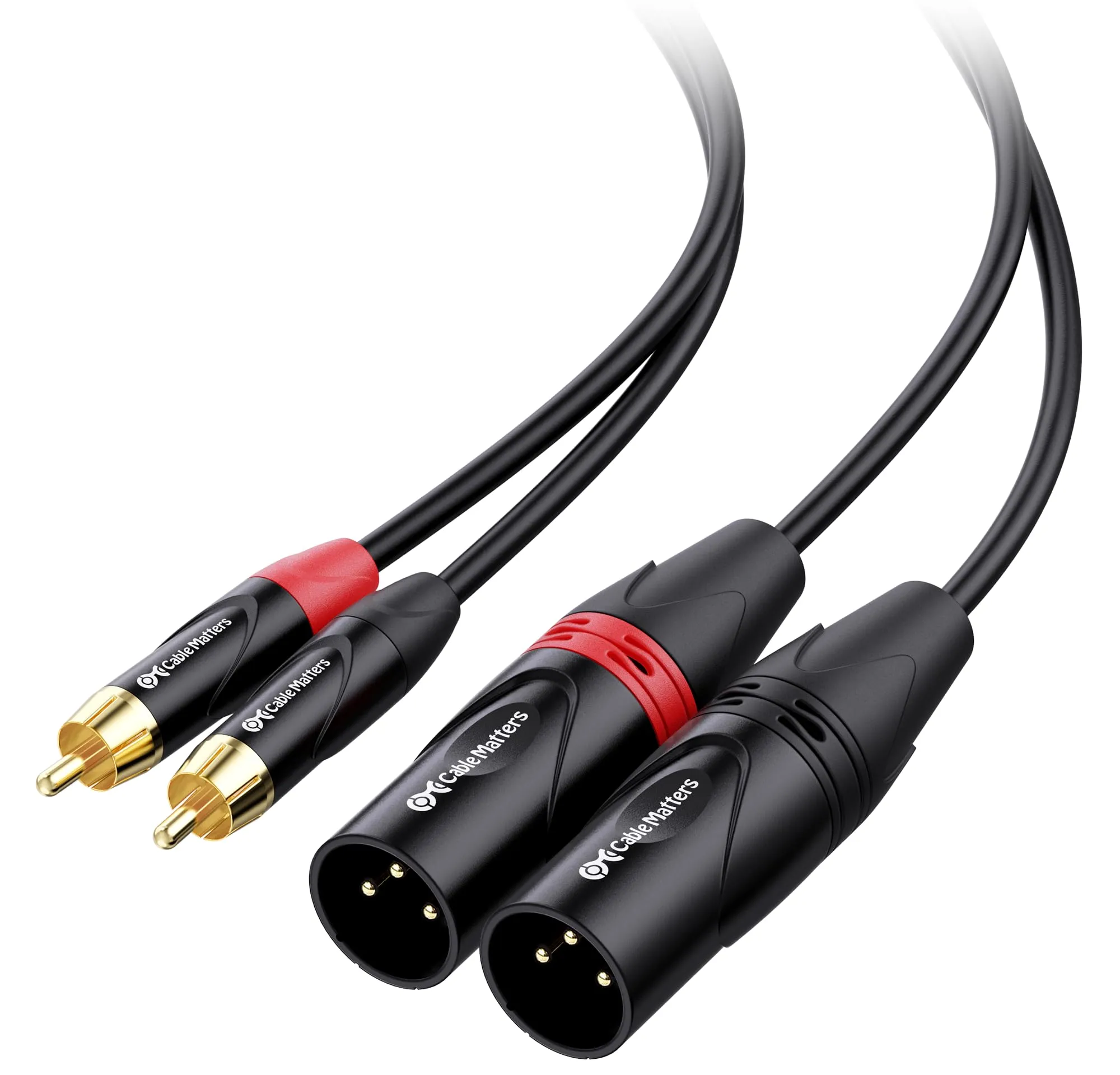 Cable Matters Dual Rca to Xlr Male Unbalanced Audio Interconnect Cable 6 Feet