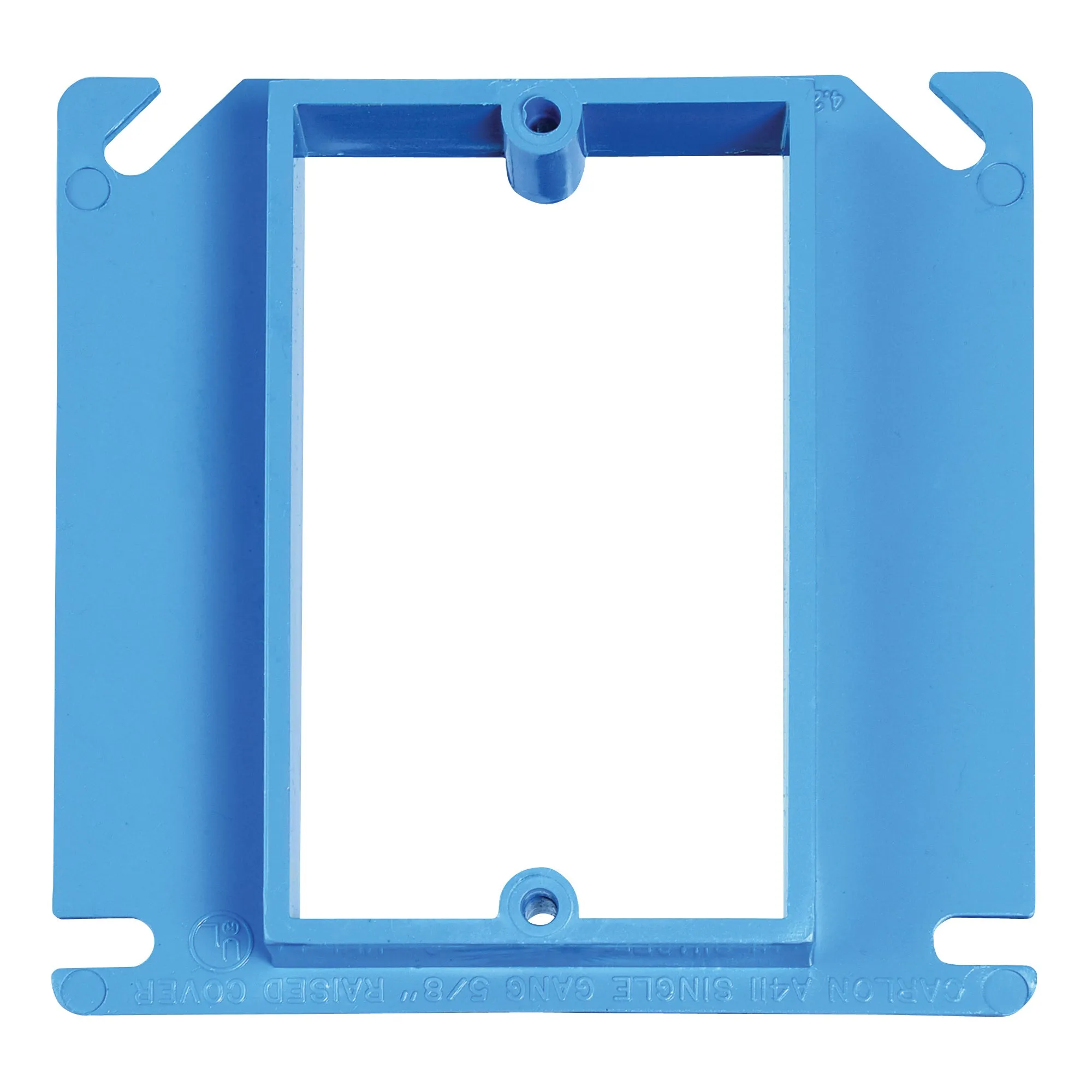 Carlon A410R-CAR Electrical Box Cover, 4 in L, 4 in W, Square, PVC, Blue