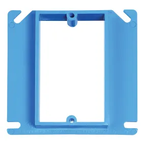 Carlon A410R-CAR Electrical Box Cover, 4 in L, 4 in W, Square, PVC, Blue