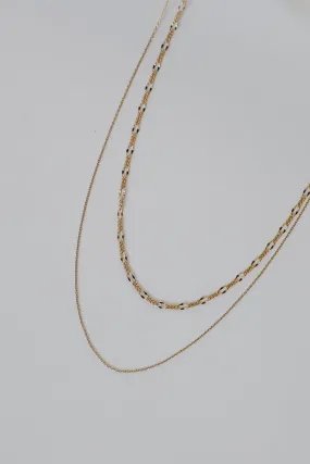 Carrie Gold Layered Chain Necklace