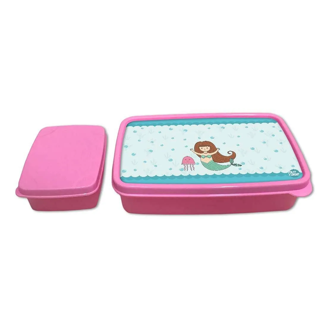 Childrens Plastic Lunch Box for Girls Return Gifts Birthday Party - Mermaid Jellyfish