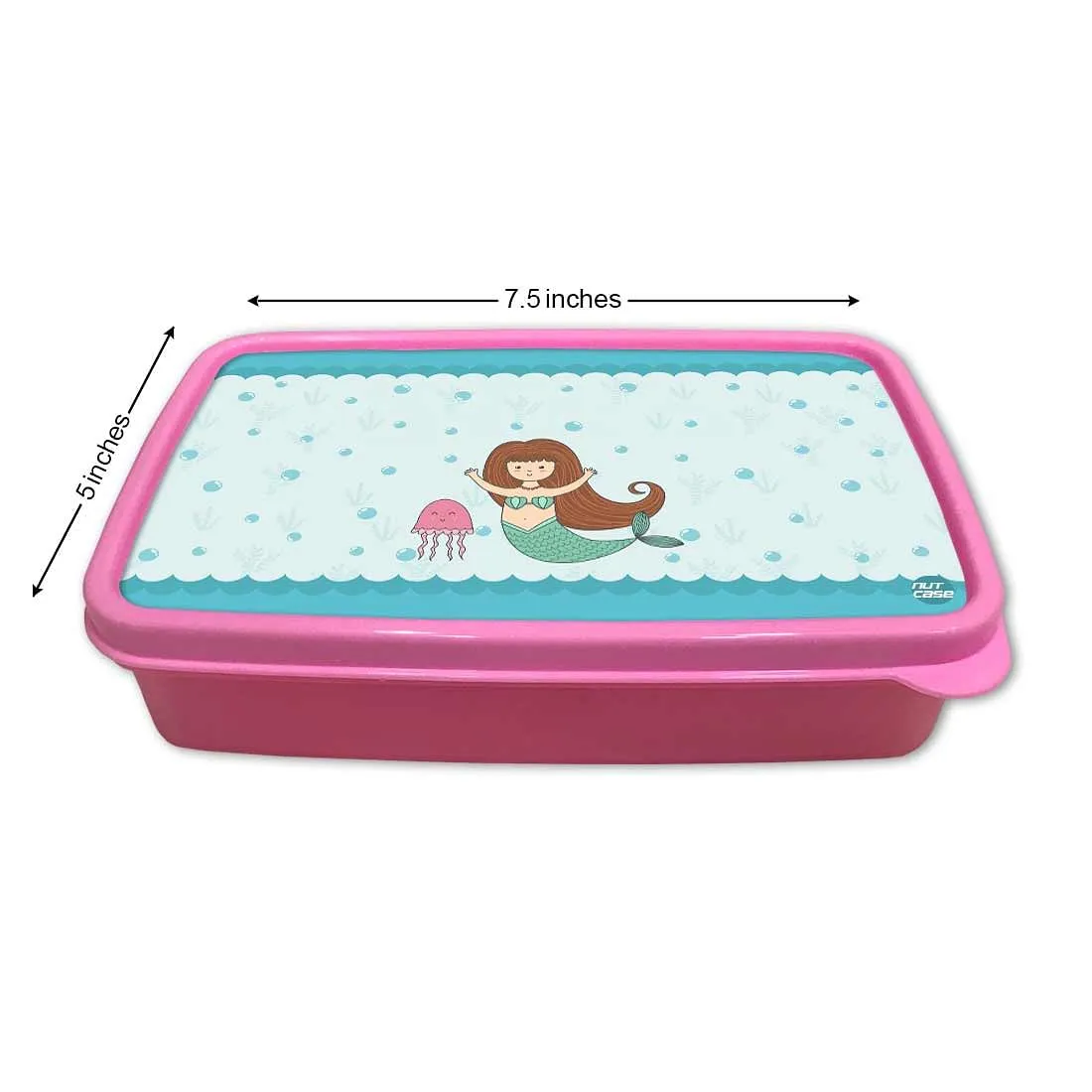 Childrens Plastic Lunch Box for Girls Return Gifts Birthday Party - Mermaid Jellyfish