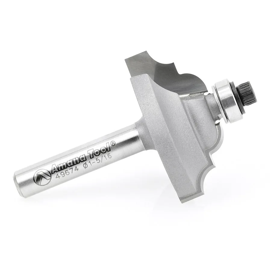 Classical Stile Router Bit | 3⁄16 Radius x 1 5⁄16 Dia x 5⁄8 x 1⁄4" Shank | 49674 | 738685496749