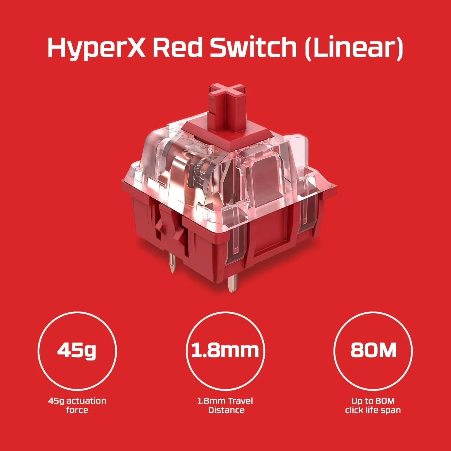 [CLEARANCE] HyperX HKBE2X-1X-US/G Alloy Elite 2 Mechanical Gaming Keyboard ABS Pudding Keycaps, Media Controls, RGB LED Backlit Linear Switch, HyperX Red