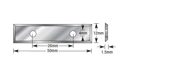 CNC Insert Knife | 50 x 12 x 1.5mm | SRK-50 | 738685343500