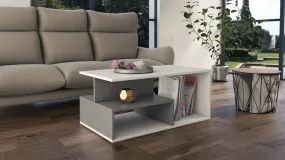 COFFEE TABLE PRIMA WHITE / GREY 90X51CM