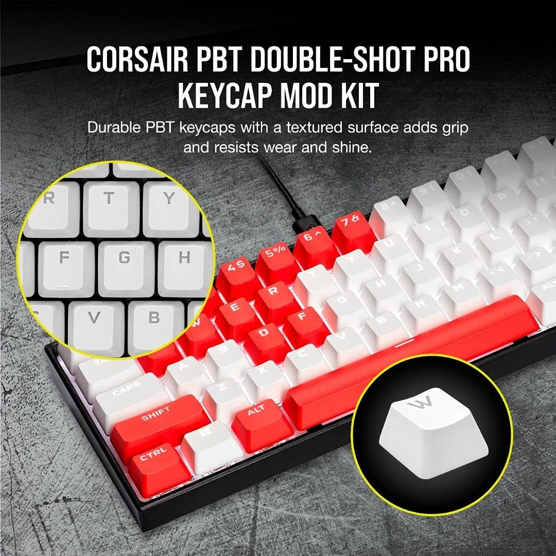 Corsair PBT DOUBLE-SHOT PRO Keycap Mod Kit - Arctic White CH-9911040-NA